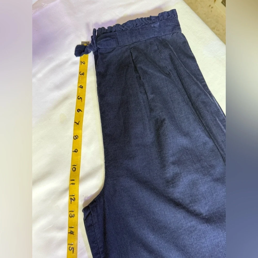 NORDSTROM Navy corduroy Youth wide leg crop Pants size 14/16(adult S)
